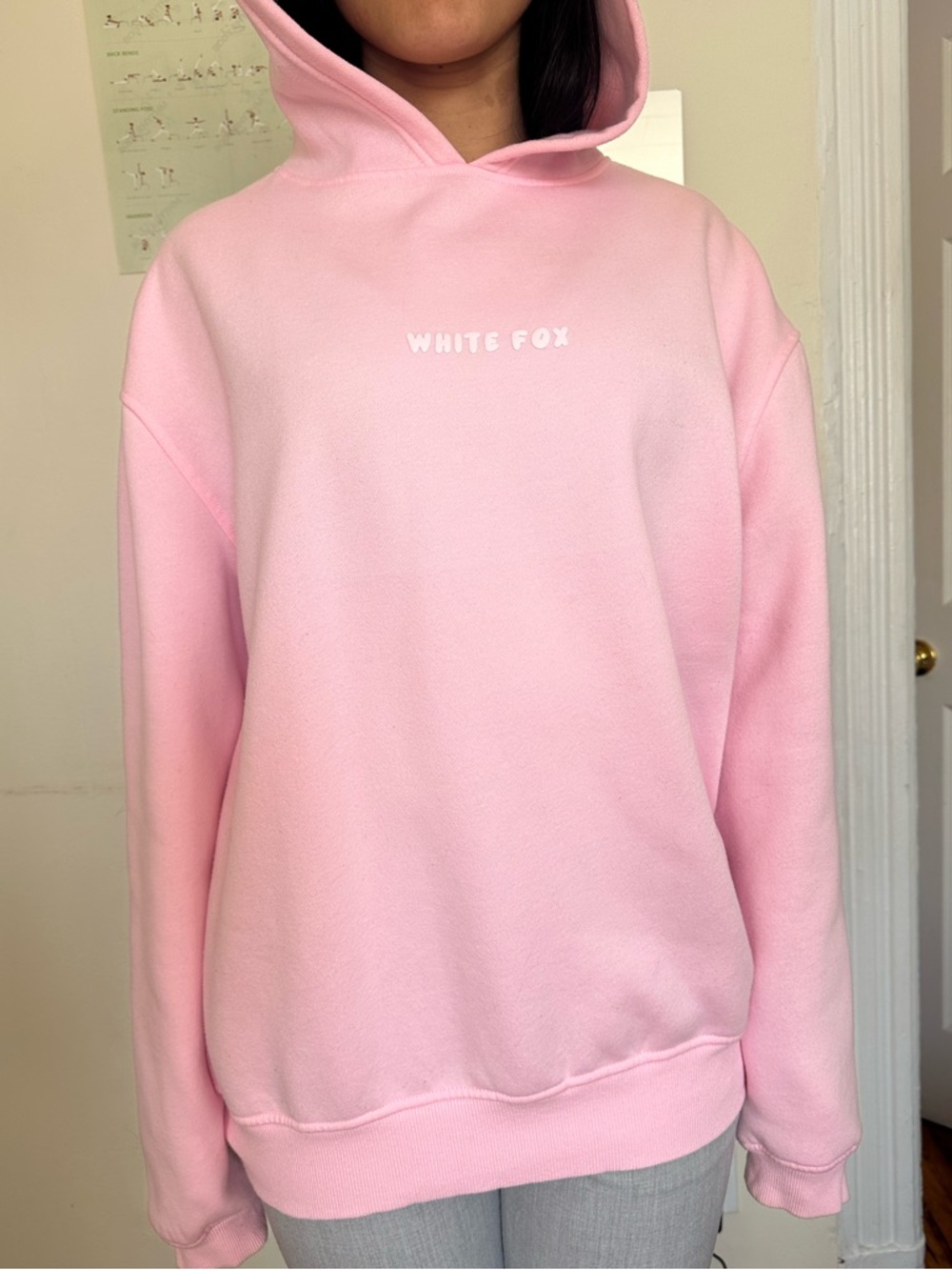 White Fox Boutique Pink Hooded Sweatshirt